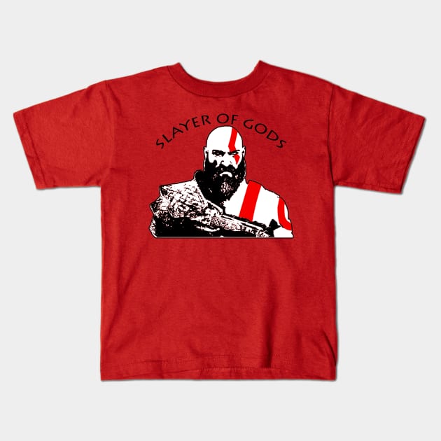 Kratos Slayer of Gods Kids T-Shirt by OtakuPapercraft